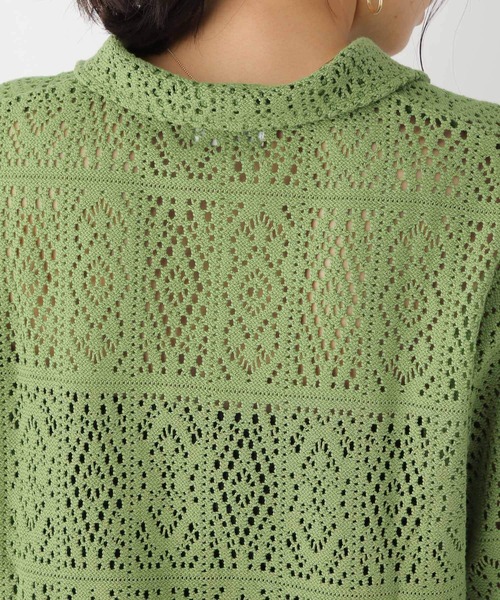 LEPSIM(レプシィム)の「ソウレース5分袖シャツ 182930(Tシャツ/カットソー・レディース・グリーン/ブラック/オフホワイト・FREE)」の18枚目の写真
