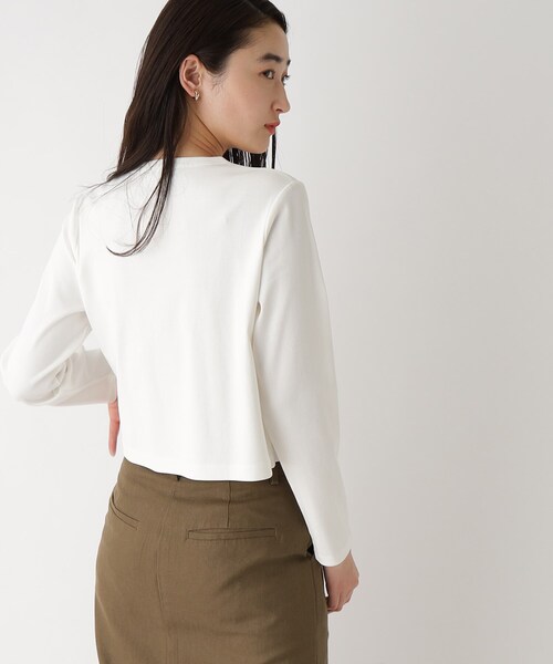 OPAQUE.CLIP（オペークドットクリップ）の「◆【大草直子さんコラボ】スナップボタンカーディガン（カーディガン/ボレロ・レディース・ブラック/ベビーピンク/ホワイト系その他3/ホワイト系・38/40）」の14枚目の写真