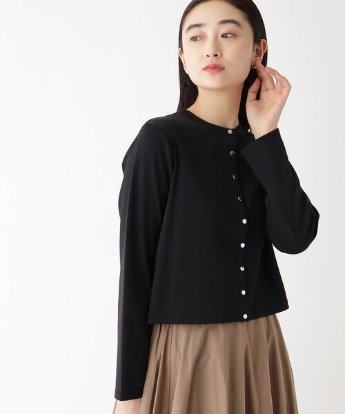 OPAQUE.CLIP（オペークドットクリップ）の「◆【大草直子さんコラボ】スナップボタンカーディガン（カーディガン/ボレロ・レディース・ブラック/ベビーピンク/ホワイト系その他3/ホワイト系・38/40）」の17枚目の写真