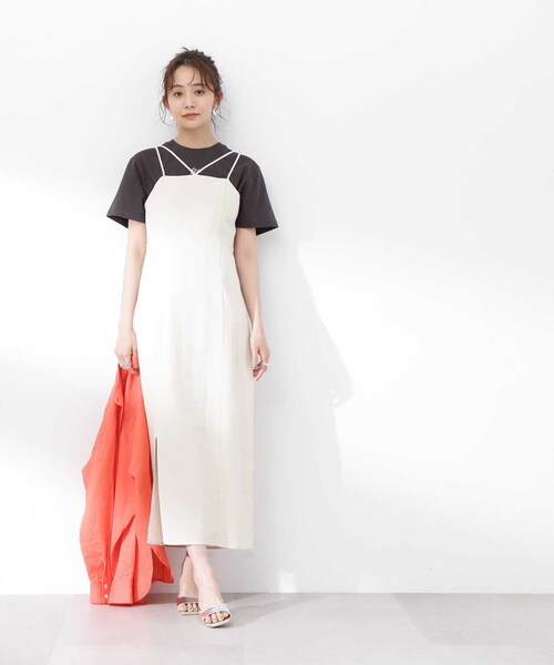 N.(N. Natural Beauty Basic)(エヌエヌナチュラルビューティーベーシック)の「バックプリントロゴTシャツ(Tシャツ/カットソー・レディース・グレー/ホワイト/ネイビー・MEDIUM)」の5枚目の写真