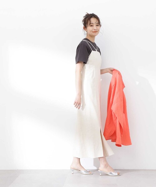 N.(N. Natural Beauty Basic)(エヌエヌナチュラルビューティーベーシック)の「バックプリントロゴTシャツ(Tシャツ/カットソー・レディース・グレー/ホワイト/ネイビー・MEDIUM)」の6枚目の写真