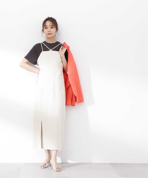 N.(N. Natural Beauty Basic)(エヌエヌナチュラルビューティーベーシック)の「バックプリントロゴTシャツ(Tシャツ/カットソー・レディース・グレー/ホワイト/ネイビー・MEDIUM)」の7枚目の写真