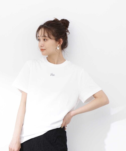 N.(N. Natural Beauty Basic)(エヌエヌナチュラルビューティーベーシック)の「バックプリントロゴTシャツ(Tシャツ/カットソー・レディース・グレー/ホワイト/ネイビー・MEDIUM)」の13枚目の写真