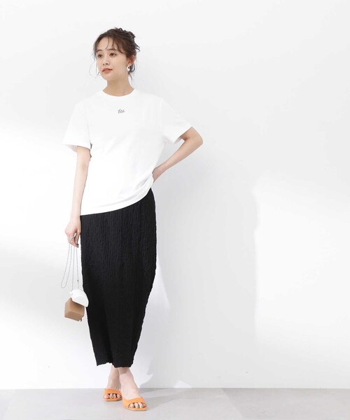 N.(N. Natural Beauty Basic)(エヌエヌナチュラルビューティーベーシック)の「バックプリントロゴTシャツ(Tシャツ/カットソー・レディース・グレー/ホワイト/ネイビー・MEDIUM)」の15枚目の写真