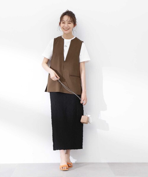 N.(N. Natural Beauty Basic)(エヌエヌナチュラルビューティーベーシック)の「バックプリントロゴTシャツ(Tシャツ/カットソー・レディース・グレー/ホワイト/ネイビー・MEDIUM)」の17枚目の写真