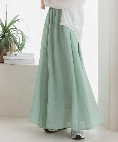 KOBE LETTUCE（コウベレタス）の「イージーケアコットン混ガーゼドレープパンツ（その他パンツ・レディース・チャコール/ネイビー/ブラック/ピンク/グレイッシュベージュ/ブルー/モカ/ラベンダー/ミント/ロイヤルブルー/ブラウン/ピンク系/レッド・1/2）」の7枚目の写真