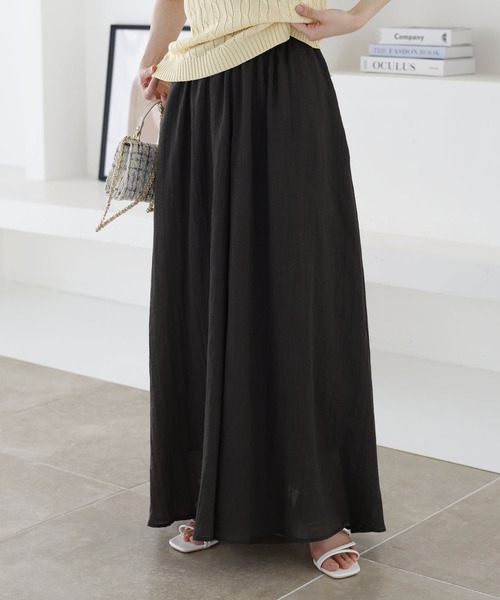 KOBE LETTUCE（コウベレタス）の「イージーケアコットン混ガーゼドレープパンツ（その他パンツ・レディース・チャコール/ネイビー/ブラック/ピンク/グレイッシュベージュ/ブルー/モカ/ラベンダー/ミント/ロイヤルブルー/ブラウン/ピンク系/レッド・1/2）」の2枚目の写真