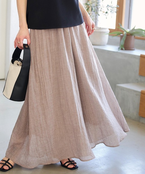 KOBE LETTUCE（コウベレタス）の「イージーケアコットン混ガーゼドレープパンツ（その他パンツ・レディース・チャコール/ネイビー/ブラック/ピンク/グレイッシュベージュ/ブルー/モカ/ラベンダー/ミント/ロイヤルブルー/ブラウン/ピンク系/レッド・1/2）」の5枚目の写真