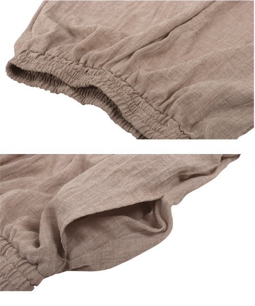 KOBE LETTUCE（コウベレタス）の「イージーケアコットン混ガーゼドレープパンツ（その他パンツ・レディース・チャコール/ネイビー/ブラック/ピンク/グレイッシュベージュ/ブルー/モカ/ラベンダー/ミント/ロイヤルブルー/ブラウン/ピンク系/レッド・1/2）」の16枚目の写真