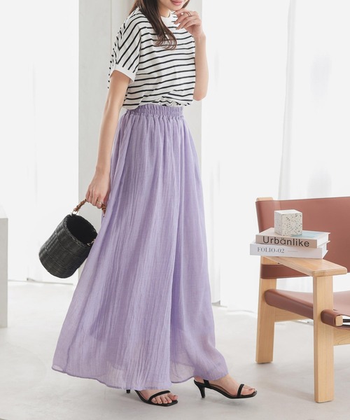 KOBE LETTUCE（コウベレタス）の「イージーケアコットン混ガーゼドレープパンツ（その他パンツ・レディース・チャコール/ネイビー/ブラック/ピンク/グレイッシュベージュ/ブルー/モカ/ラベンダー/ミント/ロイヤルブルー/ブラウン/ピンク系/レッド・1/2）」の22枚目の写真