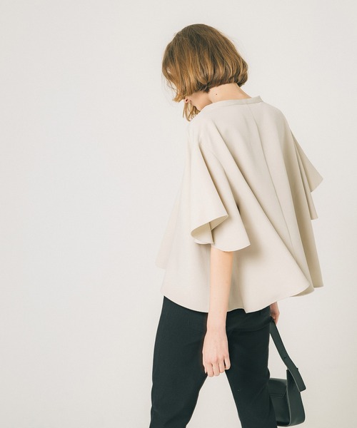 coca（coca）（コカ）の「セットアップ袖フレアブラウス（シャツ/ブラウス・レディース・ライトベージュ/ブラック・M/L）」の7枚目の写真
