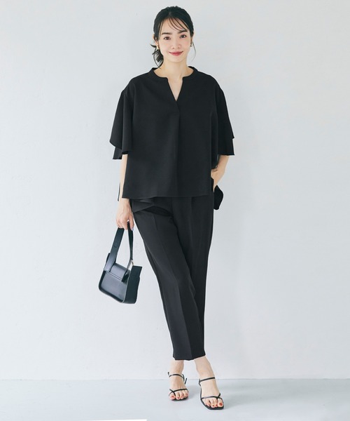 coca（coca）（コカ）の「セットアップ袖フレアブラウス（シャツ/ブラウス・レディース・ライトベージュ/ブラック・M/L）」の8枚目の写真