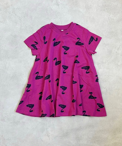 HOGAN RANCH WEAR(ホーガンランチウエア)の「キャンディーペーパーハンソデワンピース(80~140cm)(ワンピース・キッズ・ピンク/グリーン/オレンジ/パープル/ブラック/オフホワイト・80/90/95/100/110/120/130/140)」の4枚目の写真
