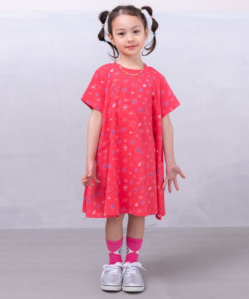 HOGAN RANCH WEAR(ホーガンランチウエア)の「キャンディーペーパーハンソデワンピース(80~140cm)(ワンピース・キッズ・ピンク/グリーン/オレンジ/パープル/ブラック/オフホワイト・80/90/95/100/110/120/130/140)」の5枚目の写真