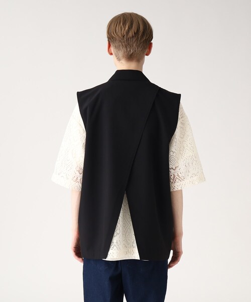 tk.TAKEO KIKUCHI（ティーケータケオキクチ）の「◆バックレイヤーベスト（ベスト・メンズ・ブラック/ナチュラル・88）」の6枚目の写真