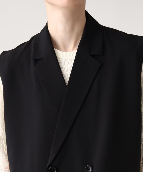 tk.TAKEO KIKUCHI（ティーケータケオキクチ）の「◆バックレイヤーベスト（ベスト・メンズ・ブラック/ナチュラル・88）」の7枚目の写真