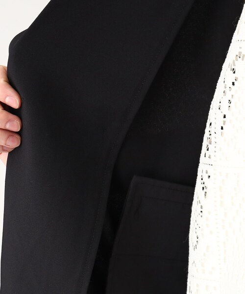 tk.TAKEO KIKUCHI（ティーケータケオキクチ）の「◆バックレイヤーベスト（ベスト・メンズ・ブラック/ナチュラル・88）」の10枚目の写真