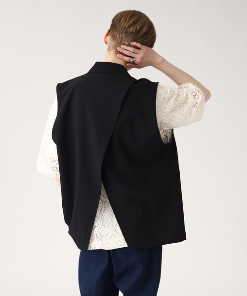 tk.TAKEO KIKUCHI（ティーケータケオキクチ）の「◆バックレイヤーベスト（ベスト・メンズ・ブラック/ナチュラル・88）」の20枚目の写真