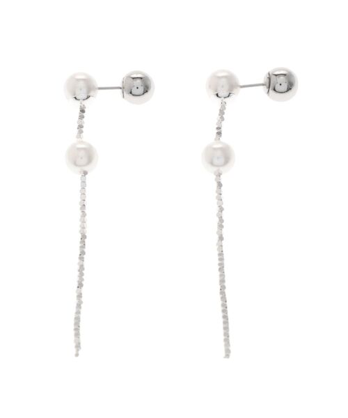 LAGUNAMOON（ラグナムーン）の「LADYフェイクパールメタルピアス（ピアス（両耳用）・レディース・シルバー/ゴールド・FREE）」の2枚目の写真