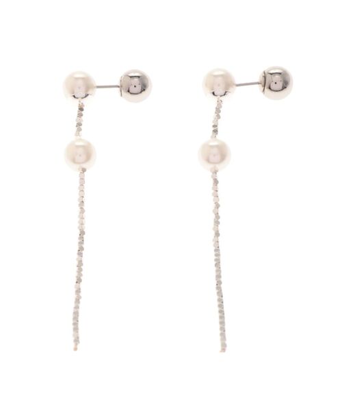 LAGUNAMOON（ラグナムーン）の「LADYフェイクパールメタルピアス（ピアス（両耳用）・レディース・シルバー/ゴールド・FREE）」の4枚目の写真