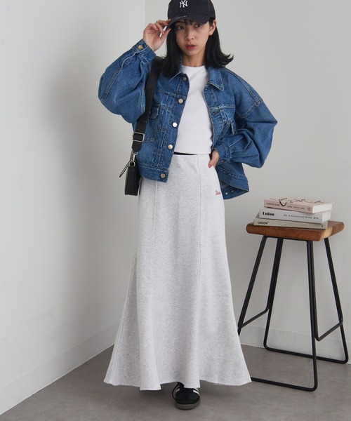 DISCUS（ディスカス）の「【DISCUS】ブラッシュド裏毛マーメイドスカート 3187-6471（スカート・レディース・ホワイト/ライトグレー/ブラック/ブルー・L/M）」の9枚目の写真