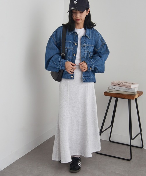 DISCUS（ディスカス）の「【DISCUS】ブラッシュド裏毛マーメイドスカート 3187-6471（スカート・レディース・ホワイト/ライトグレー/ブラック/ブルー・L/M）」の8枚目の写真