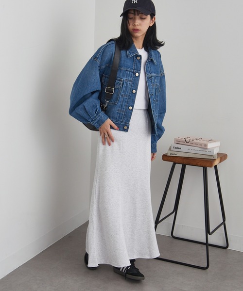 DISCUS（ディスカス）の「【DISCUS】ブラッシュド裏毛マーメイドスカート 3187-6471（スカート・レディース・ホワイト/ライトグレー/ブラック/ブルー・L/M）」の7枚目の写真