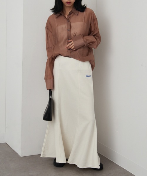 DISCUS（ディスカス）の「【DISCUS】ブラッシュド裏毛マーメイドスカート 3187-6471（スカート・レディース・ホワイト/ライトグレー/ブラック/ブルー・L/M）」の16枚目の写真