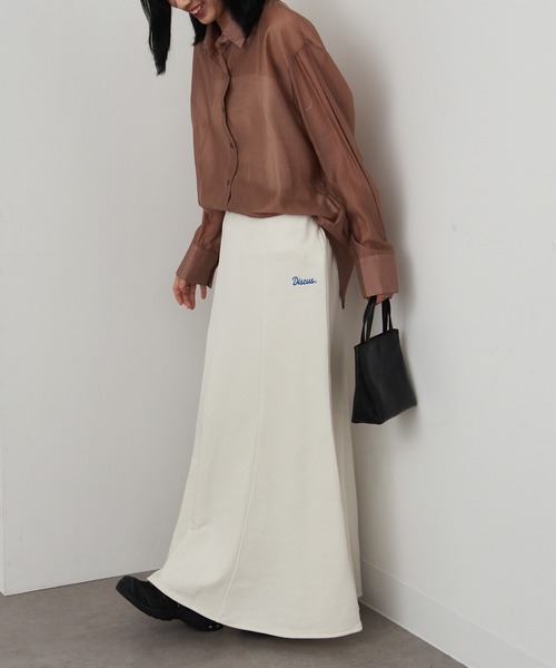 DISCUS（ディスカス）の「【DISCUS】ブラッシュド裏毛マーメイドスカート 3187-6471（スカート・レディース・ホワイト/ライトグレー/ブラック/ブルー・L/M）」の15枚目の写真