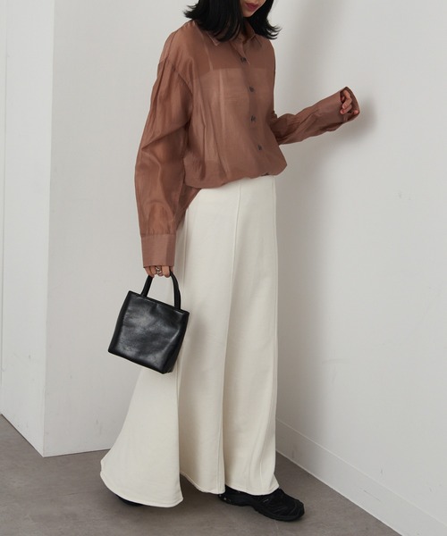 DISCUS（ディスカス）の「【DISCUS】ブラッシュド裏毛マーメイドスカート 3187-6471（スカート・レディース・ホワイト/ライトグレー/ブラック/ブルー・L/M）」の14枚目の写真