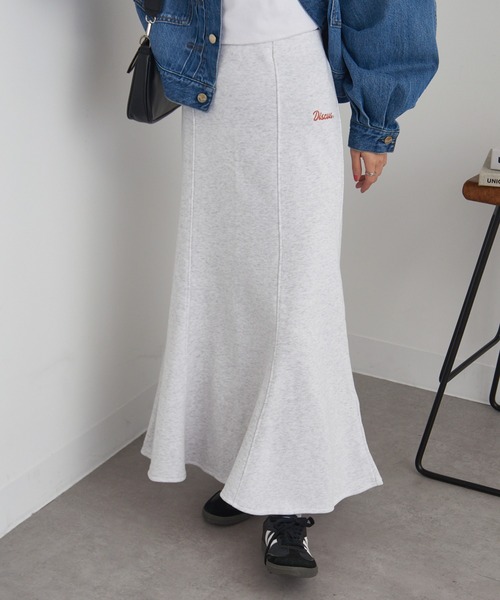 DISCUS（ディスカス）の「【DISCUS】ブラッシュド裏毛マーメイドスカート 3187-6471（スカート・レディース・ホワイト/ライトグレー/ブラック/ブルー・L/M）」の12枚目の写真