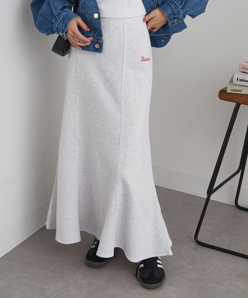 DISCUS（ディスカス）の「【DISCUS】ブラッシュド裏毛マーメイドスカート 3187-6471（スカート・レディース・ホワイト/ライトグレー/ブラック/ブルー・L/M）」の13枚目の写真