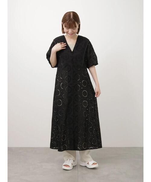 Lugnoncure（ルノンキュール）の「アイレットレースワンピース（ワンピース・レディース・ブラック/オフホワイト/オレンジ・F）」の11枚目の写真