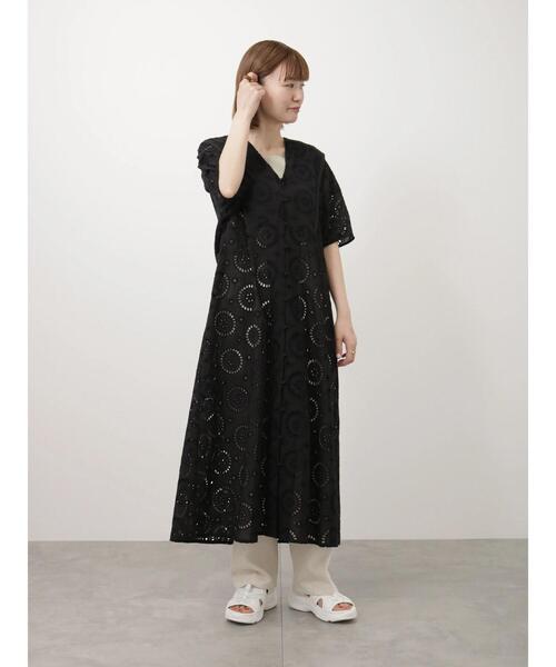 Lugnoncure（ルノンキュール）の「アイレットレースワンピース（ワンピース・レディース・ブラック/オフホワイト/オレンジ・F）」の12枚目の写真