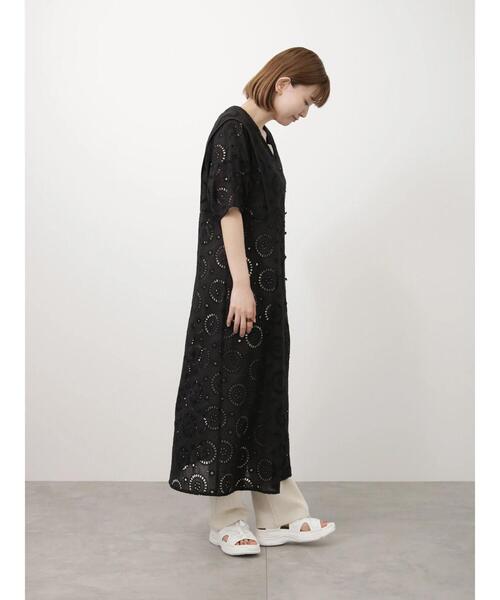 Lugnoncure（ルノンキュール）の「アイレットレースワンピース（ワンピース・レディース・ブラック/オフホワイト/オレンジ・F）」の13枚目の写真