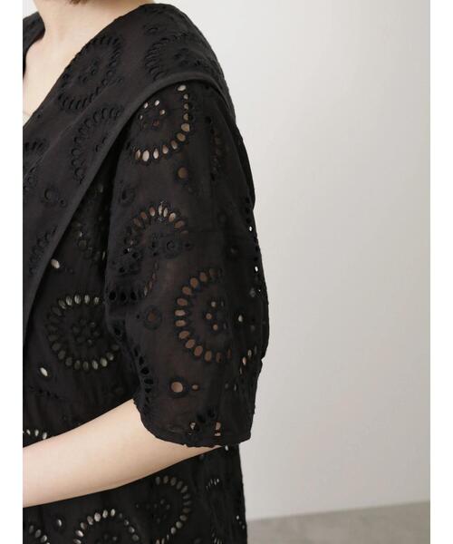 Lugnoncure（ルノンキュール）の「アイレットレースワンピース（ワンピース・レディース・ブラック/オフホワイト/オレンジ・F）」の15枚目の写真