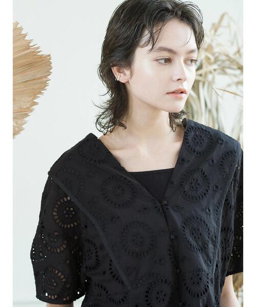 Lugnoncure（ルノンキュール）の「アイレットレースワンピース（ワンピース・レディース・ブラック/オフホワイト/オレンジ・F）」の18枚目の写真