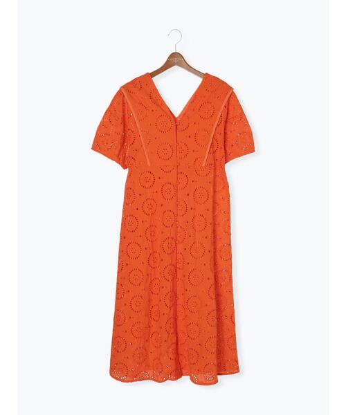 Lugnoncure（ルノンキュール）の「アイレットレースワンピース（ワンピース・レディース・ブラック/オフホワイト/オレンジ・F）」の22枚目の写真