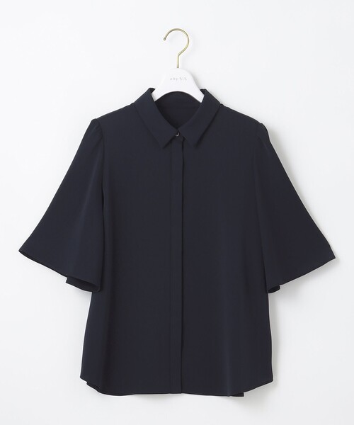 ANY SIS(エニィスィス)の「【洗える】トロミシャツカラー ブラウス(シャツ/ブラウス・レディース・アイボリー系/ネイビー系・2)」の7枚目の写真