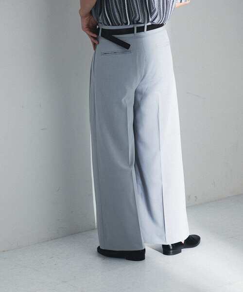 SENSE OF PLACE by URBAN RESEARCH（センスオブプレイスバイアーバンリサーチ）の「『わたべ×SOP』ダブルタックフレアワイドスラックス（スラックス・メンズ・ブラック/グレー/オレンジ・MEDIUM/LARGE）」の9枚目の写真