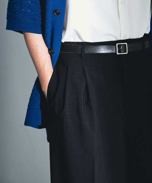 SENSE OF PLACE by URBAN RESEARCH（センスオブプレイスバイアーバンリサーチ）の「『わたべ×SOP』ダブルタックフレアワイドスラックス（スラックス・メンズ・ブラック/グレー/オレンジ・MEDIUM/LARGE）」の14枚目の写真