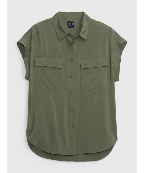 GAP（ギャップ）の「ユーティリティシャツ（シャツ/ブラウス・レディース・ブラウン/ブラック/ホワイト/グリーン・L/XS/S/M/XXS）」の12枚目の写真