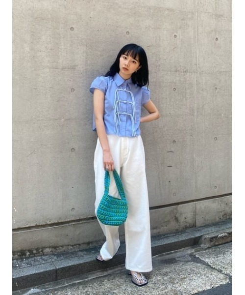 SLY（スライ）の「CHINA DETAIL WOVEN TOPS チャイナディティール 