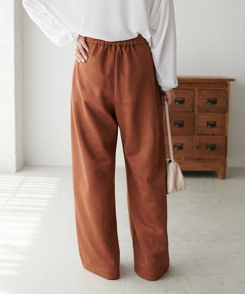 DISCOAT（ディスコート）の「スエードライクワイドパンツ（その他パンツ・レディース・アイボリー/ブラウン系その他/ブルー・FREE）」の11枚目の写真