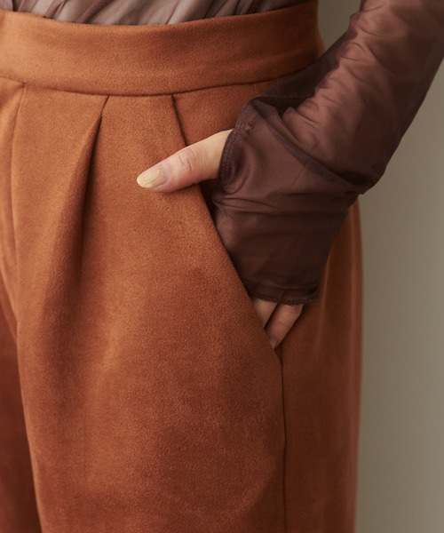 DISCOAT（ディスコート）の「スエードライクワイドパンツ（その他パンツ・レディース・アイボリー/ブラウン系その他/ブルー・FREE）」の18枚目の写真