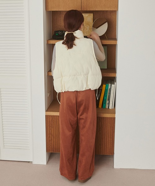 DISCOAT（ディスコート）の「スエードライクワイドパンツ（その他パンツ・レディース・アイボリー/ブラウン系その他/ブルー・FREE）」の15枚目の写真