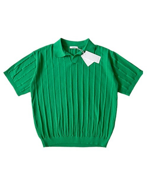 ASCLO(エジュクロ)の「ASCLO Rough Vertical Collar Knit(ニット/セーター・メンズ・ブラック/グリーン/アイボリー・FREE)」の15枚目の写真