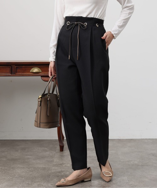 Chez toi（シェトワ）の「ハトメリボンテーパードパンツ（その他パンツ・レディース・ブラック/パープル/カーキ/モカ・S/M）」の20枚目の写真