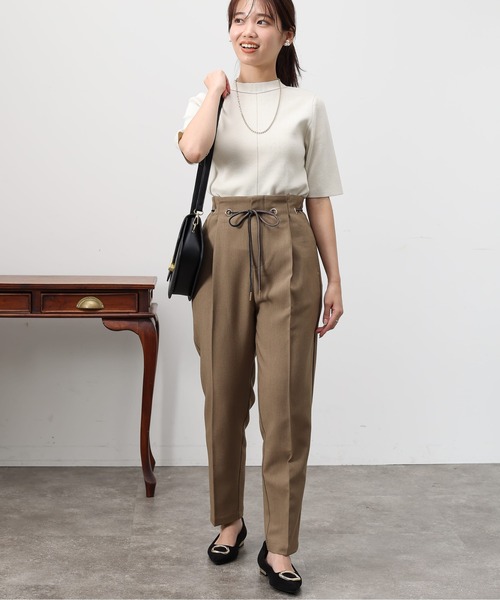 Chez toi（シェトワ）の「ハトメリボンテーパードパンツ（その他パンツ・レディース・ブラック/パープル/カーキ/モカ・S/M）」の15枚目の写真