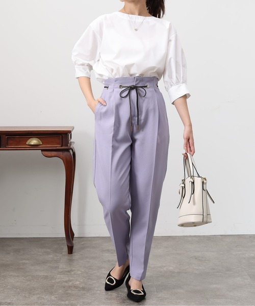 Chez toi（シェトワ）の「ハトメリボンテーパードパンツ（その他パンツ・レディース・ブラック/パープル/カーキ/モカ・S/M）」の11枚目の写真